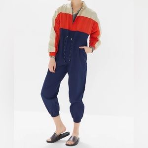 Urban Outffiters Copenhagen Nylon Zip-Front Jumpsuit Size XS